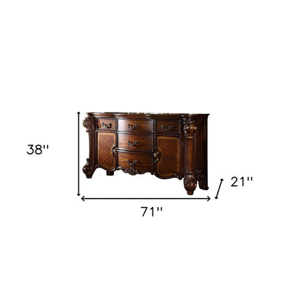 38" White Solid Wood Six Drawer Combo Dresser HomeRoots