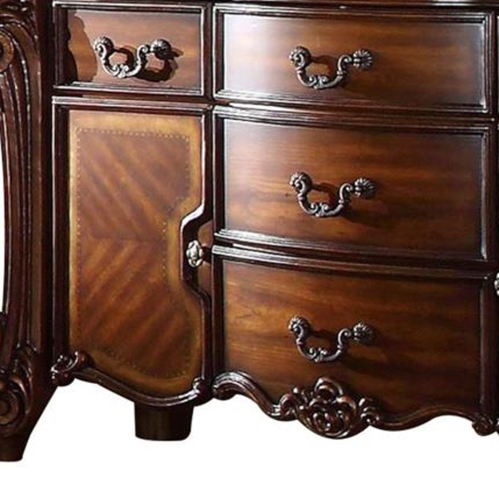 38" White Solid Wood Six Drawer Combo Dresser HomeRoots