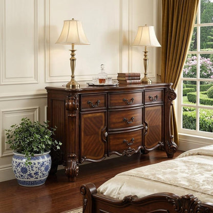 38" White Solid Wood Six Drawer Combo Dresser HomeRoots