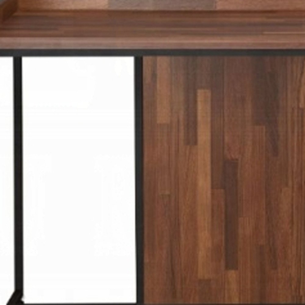 62" Brown and Black Computer Desk HomeRoots