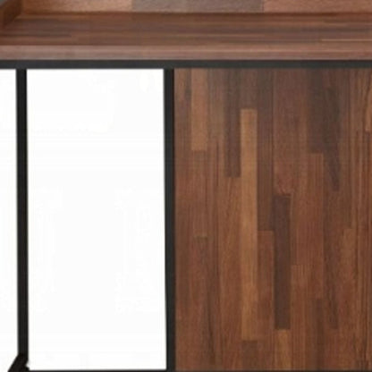 62" Brown and Black Computer Desk HomeRoots