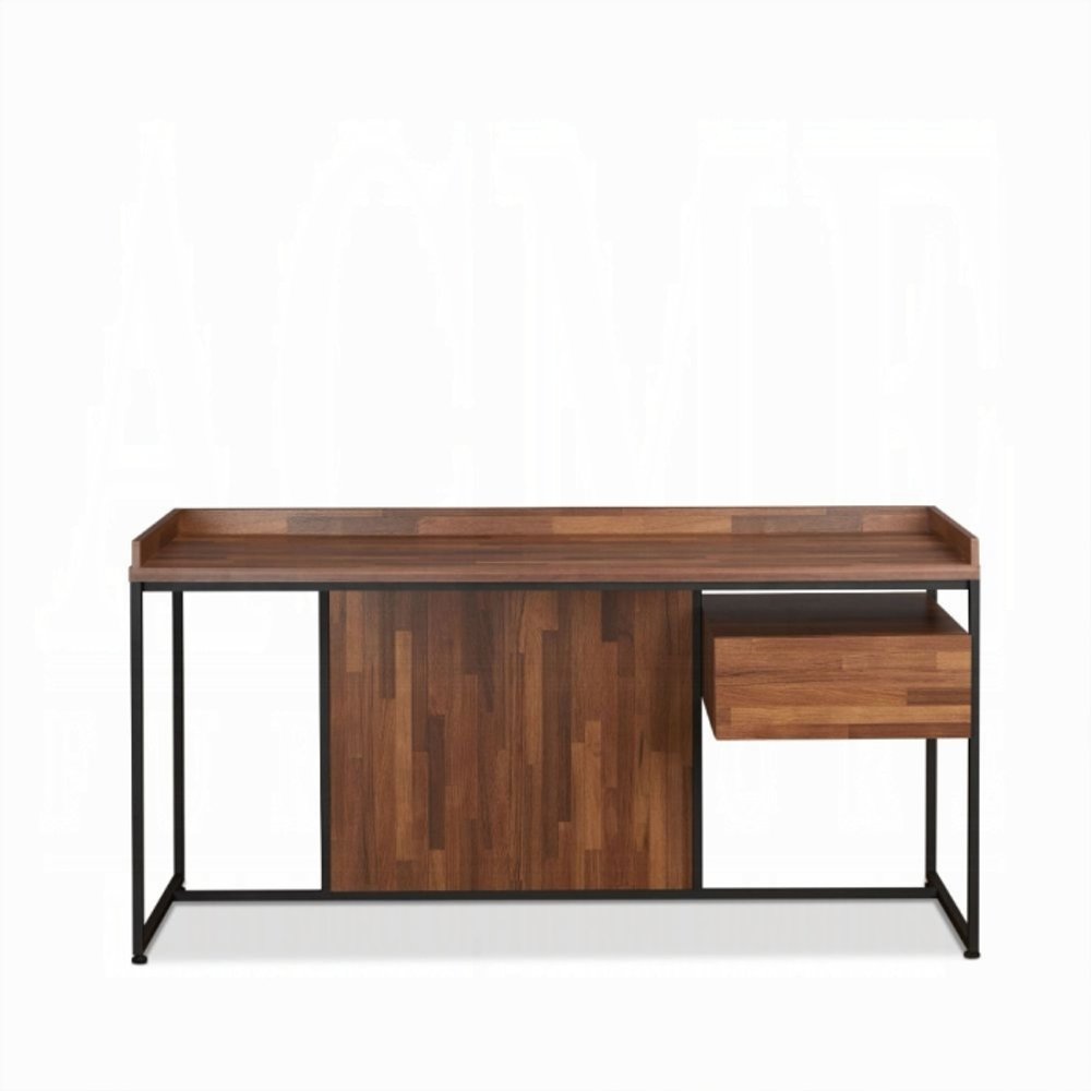 62" Brown and Black Computer Desk HomeRoots