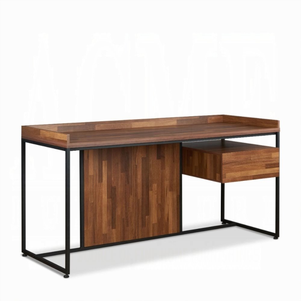62" Brown and Black Computer Desk HomeRoots