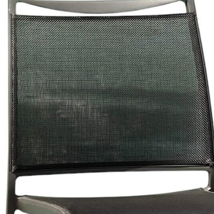 Set of Four Gray Aluminum Dining Side Chairs HomeRoots