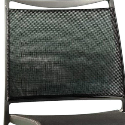 Set of Four Gray Aluminum Dining Side Chairs HomeRoots