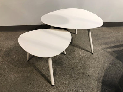 14" White Aluminum End Table HomeRoots