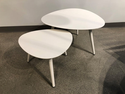 14" White Aluminum End Table HomeRoots