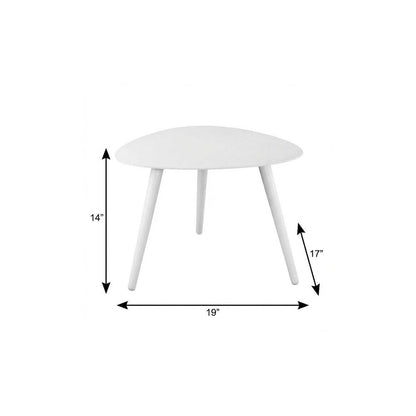 14" White Aluminum End Table HomeRoots