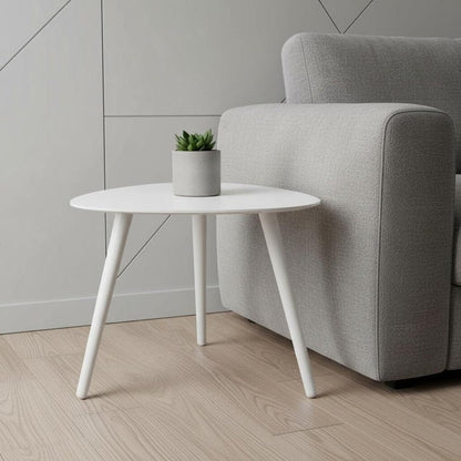 14" White Aluminum End Table HomeRoots
