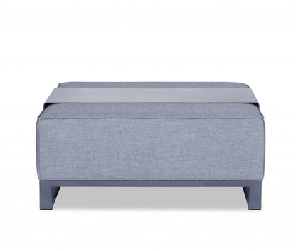 40" Gray Linen Cocktail Ottoman HomeRoots