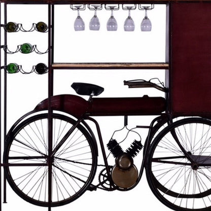 17" Black Solid Wood and Iron Rolling Kitchen Cart HomeRoots