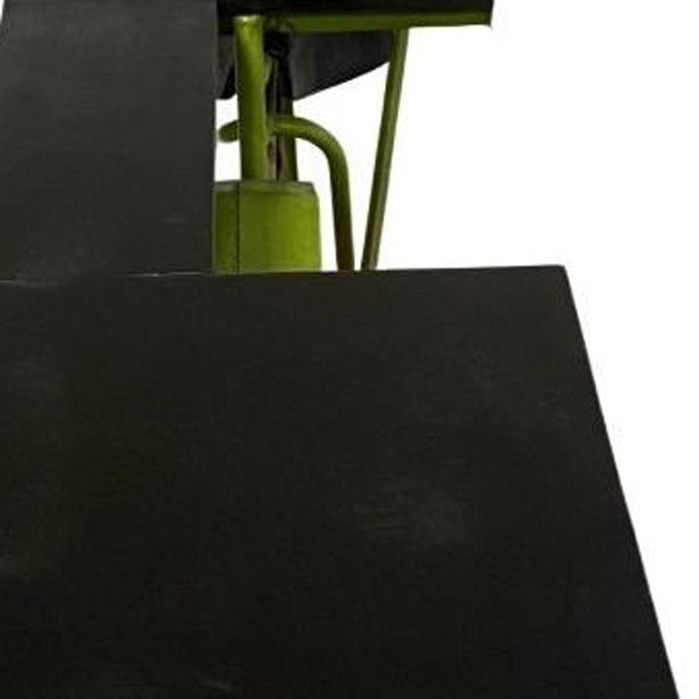 71" Brown and Green Solid Wood and Metal Bike Kitchen Cart HomeRoots