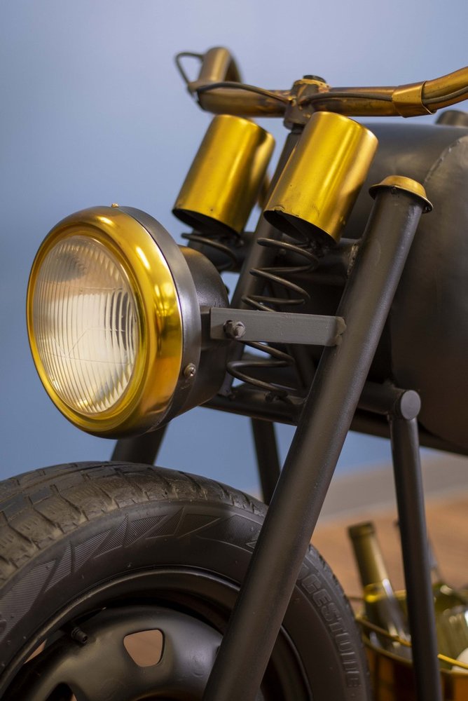 Black and Gold Metal and Wood Bar Cart With Wine Storage HomeRoots