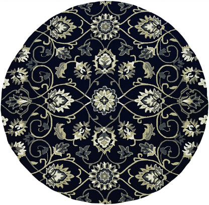 90 X 90 Navy Polypropylene Rug