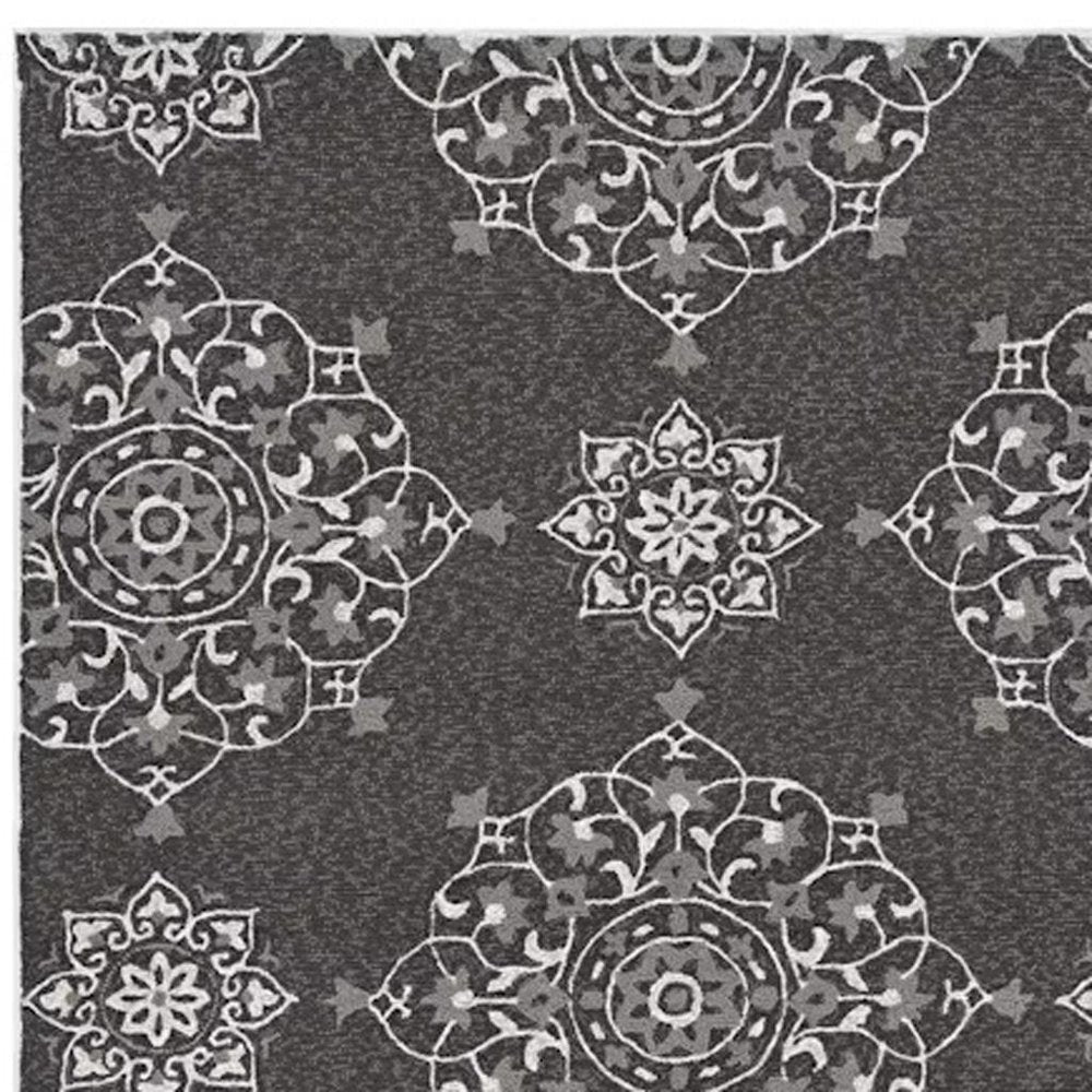 8' X 10' Charcoal Hand Tufted Area Rug HomeRoots