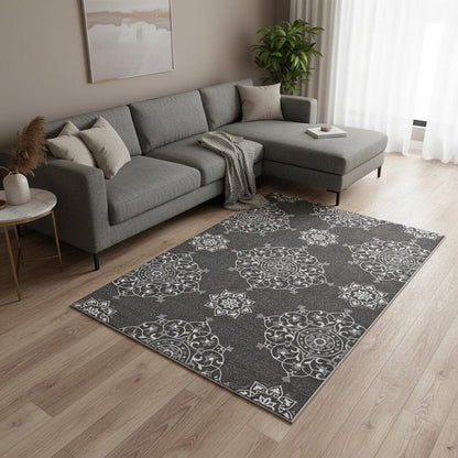8' X 10' Charcoal Hand Tufted Area Rug HomeRoots