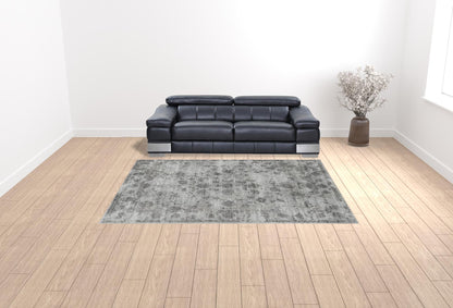 39 X 63 Grey Viscose Rug