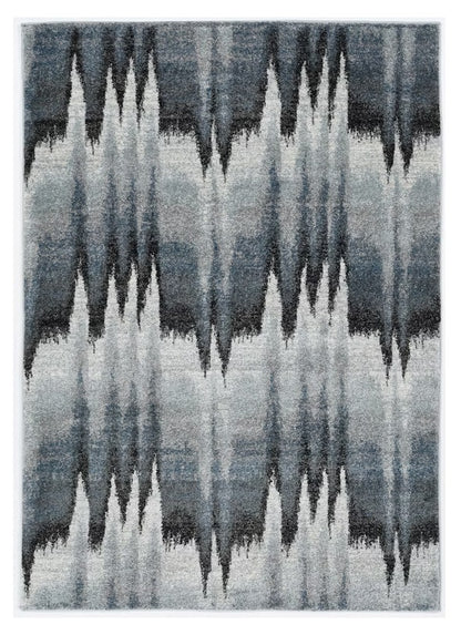 94 X 130 Blue Ivory  Polypropylene Rug - 94.0" (H) x 130.0" (W) x 0.5" (D)