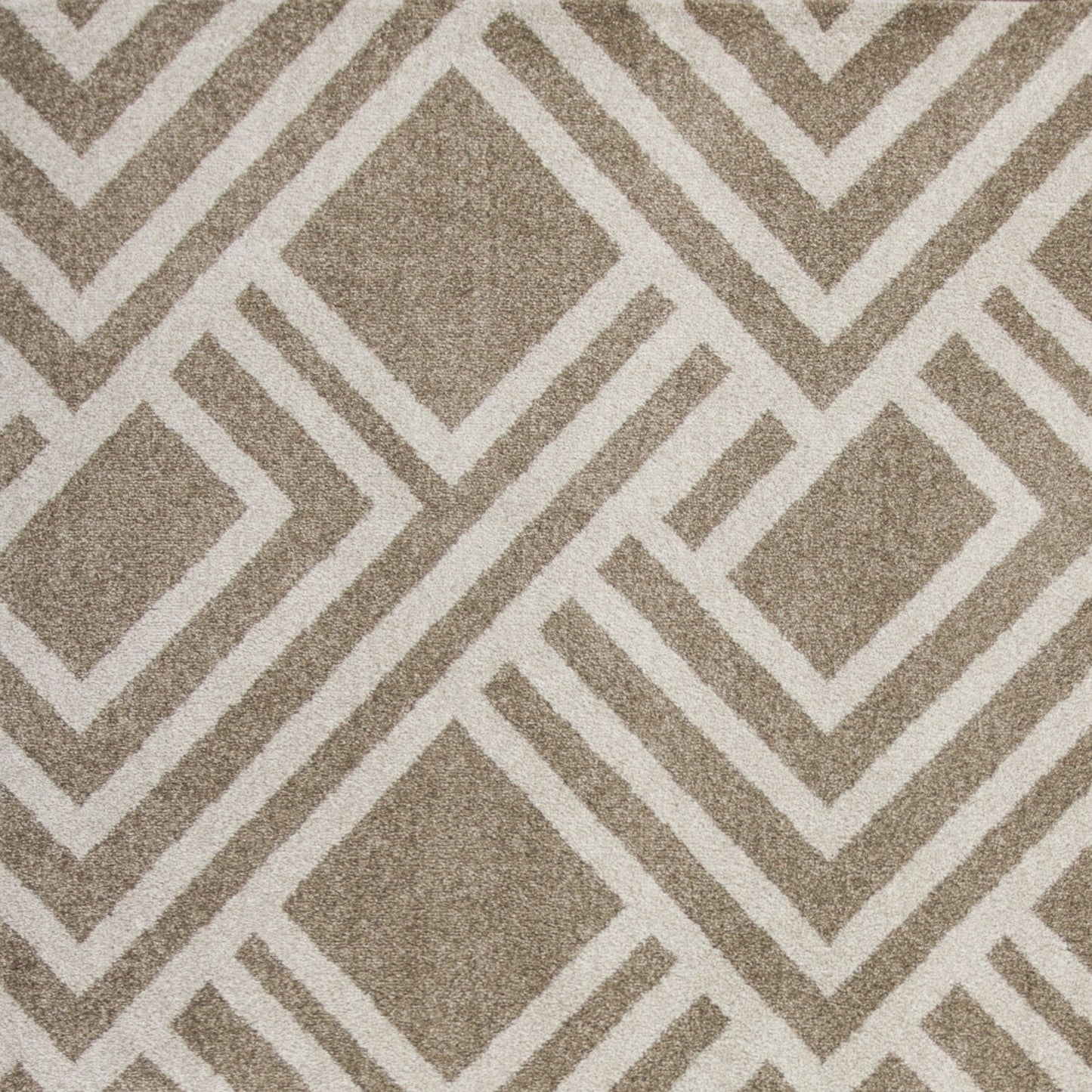 2'X4' Beige Machine Woven Uv Treated Geometric Indoor Outdoor Accent Rug