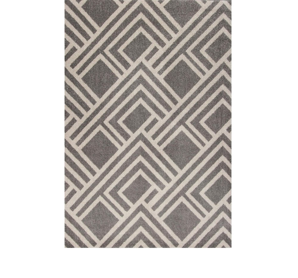 2' X 4' Gray Geometric Indoor Outdoor Area Rug — view 5