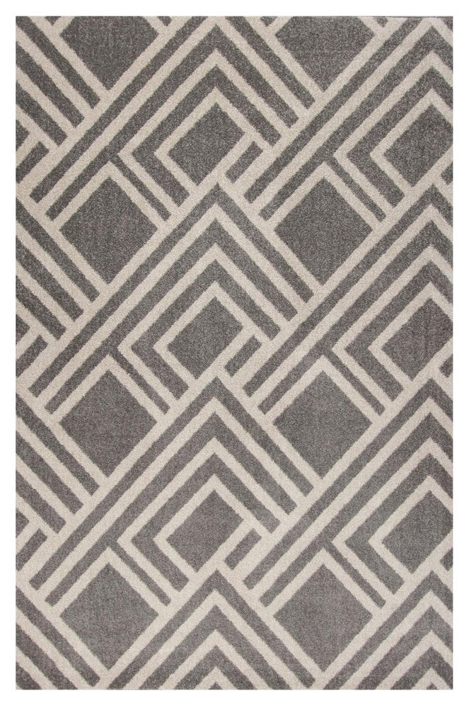 2' X 4' Gray Geometric Indoor Outdoor Area Rug HomeRoots