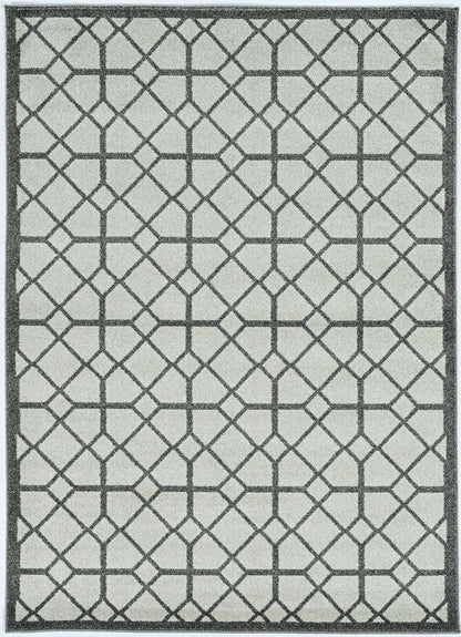 3' X 5' Ivory Or Grey Polypropylene Rug