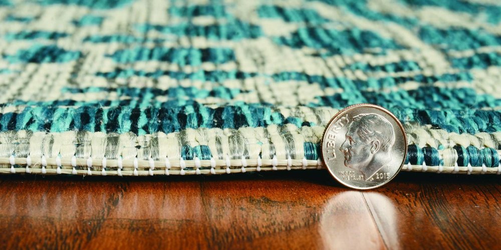 3' X 4' Teal Blue Abstract Indoor Outdoor Area Rug HomeRoots