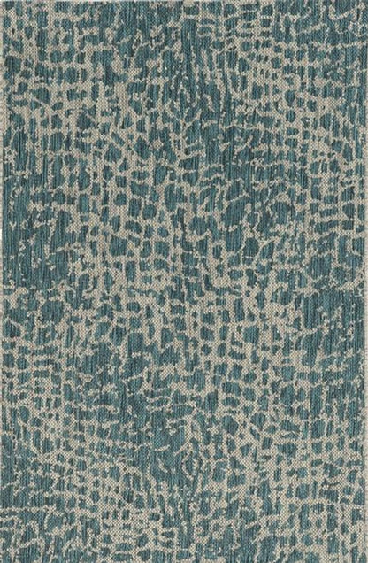 3' X 4' Teal Blue Abstract Indoor Outdoor Area Rug HomeRoots