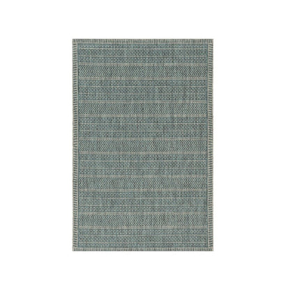 3' X 4' Teal And Beige Geometric Area Rug HomeRoots