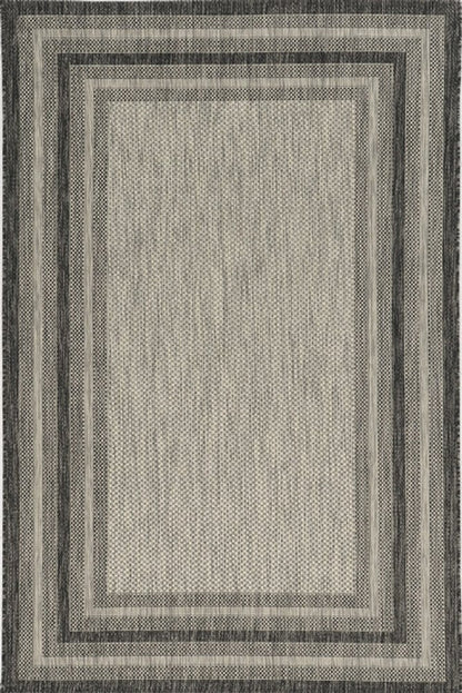 3' X 4' Blue And Green Striped Indoor Outdoor Area Rug HomeRoots