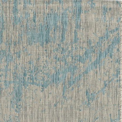 3' X 4' Teal Abstract Area Rug