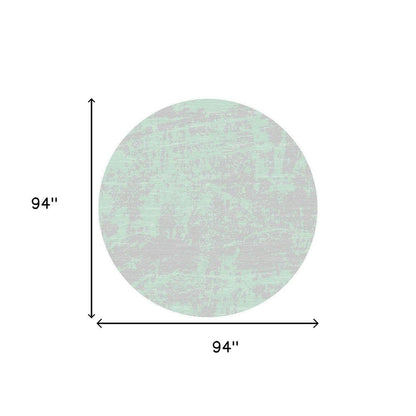 8' Blue And Green Round Abstract Indoor Outdoor Area Rug HomeRoots