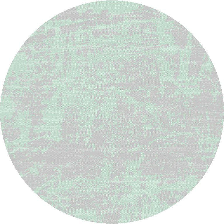 8' Blue And Green Round Abstract Indoor Outdoor Area Rug — view 2