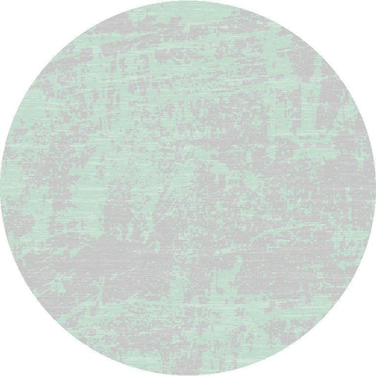 8' Blue And Green Round Abstract Indoor Outdoor Area Rug
