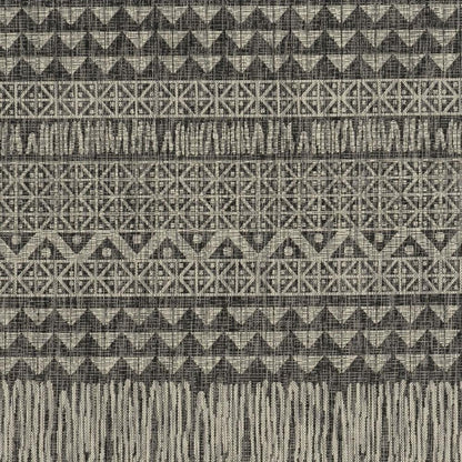 3' X 4' Charcoal Southwestern Indoor Outdoor Area Rug HomeRoots