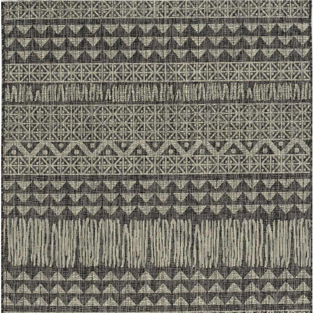 3' X 4' Charcoal Southwestern Indoor Outdoor Area Rug HomeRoots