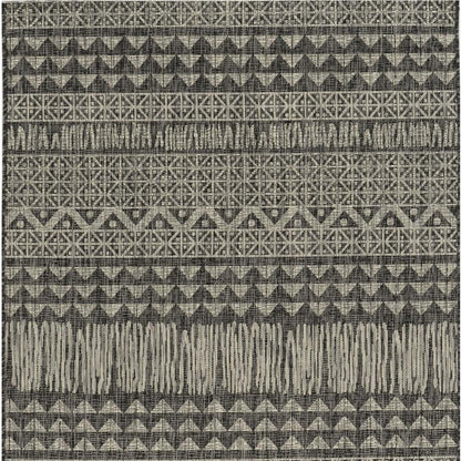 3' X 4' Charcoal Southwestern Indoor Outdoor Area Rug HomeRoots
