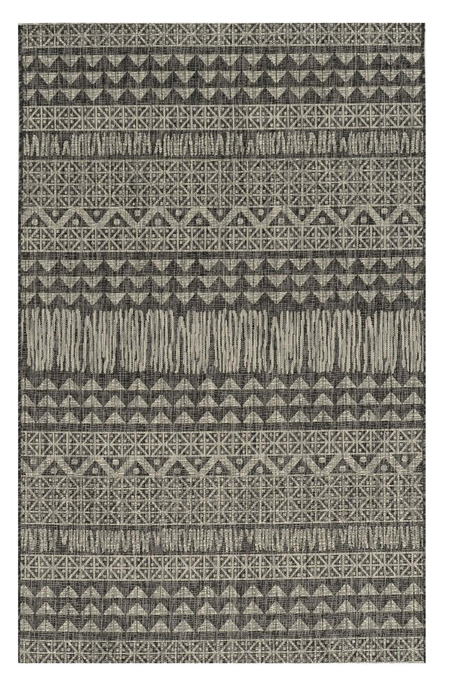 3' X 4' Charcoal Southwestern Indoor Outdoor Area Rug — view 1