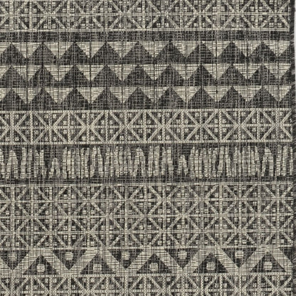 3' X 4' Charcoal Southwestern Indoor Outdoor Area Rug HomeRoots