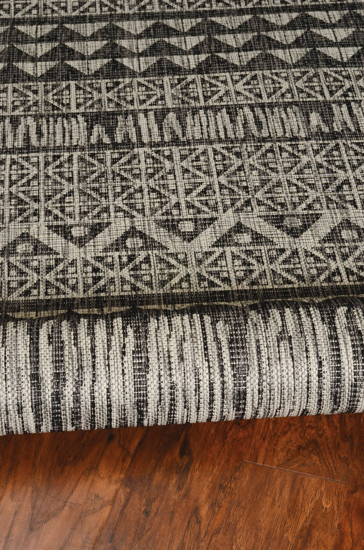 3' X 4' Charcoal Southwestern Indoor Outdoor Area Rug — view 4