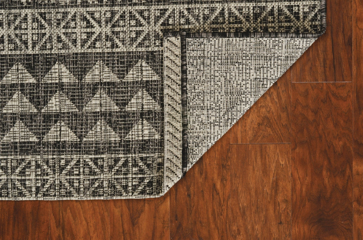 3' X 4' Charcoal Southwestern Indoor Outdoor Area Rug HomeRoots