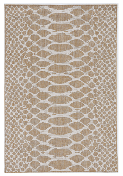 8' X 11' Ivory Abstract Indoor Outdoor Area Rug