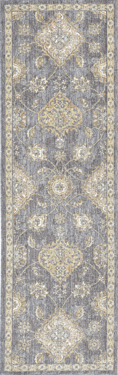 2' X 3' Sage Green Wool Floral Distressed Area Rug