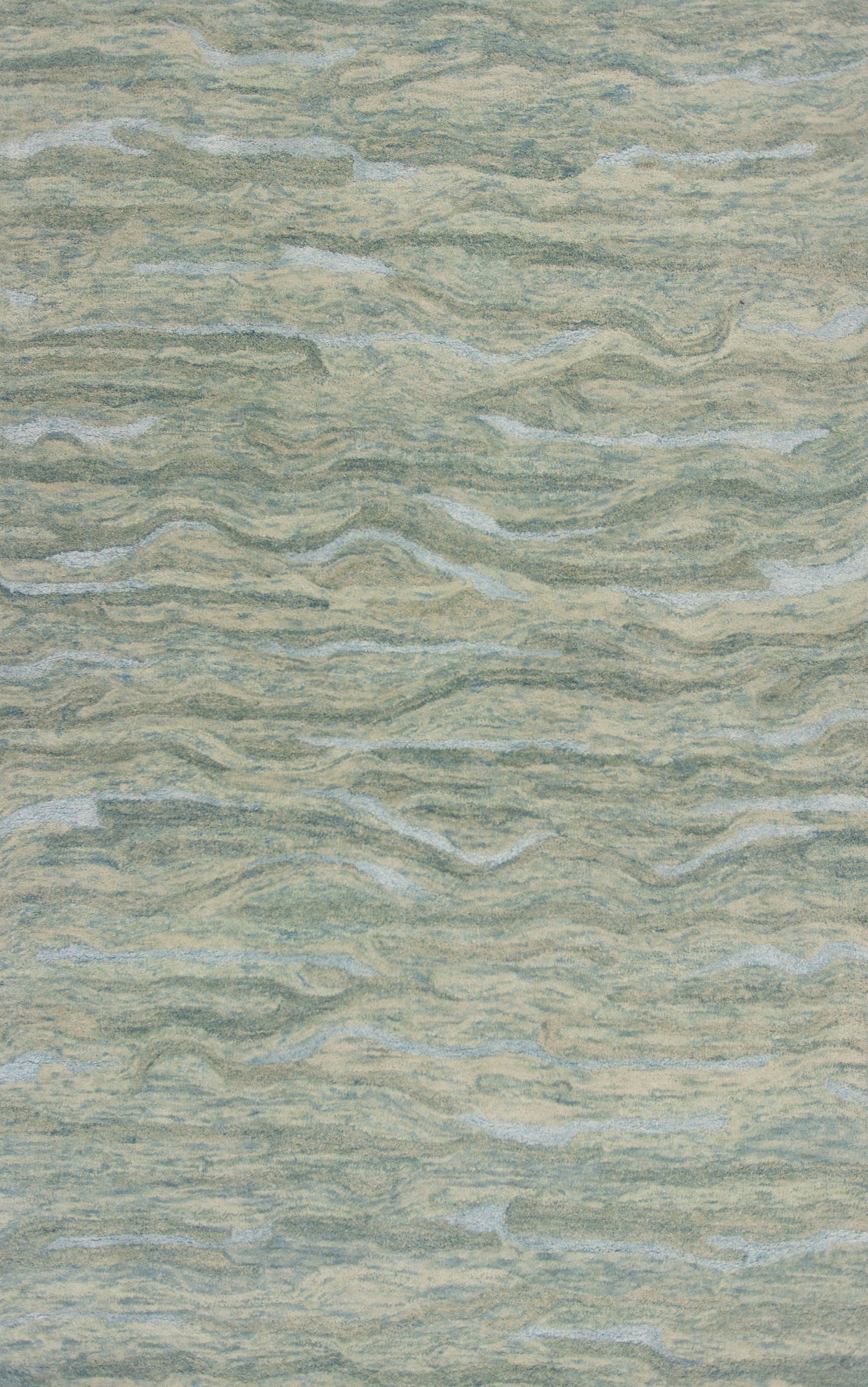 3'X5' Seafoam Blue Hand Tufted Abstract Indoor Area Rug