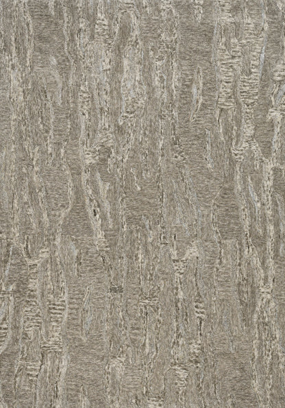 5' X 7' Sand Plain Wool Indoor Area Rug With Viscose Highlights