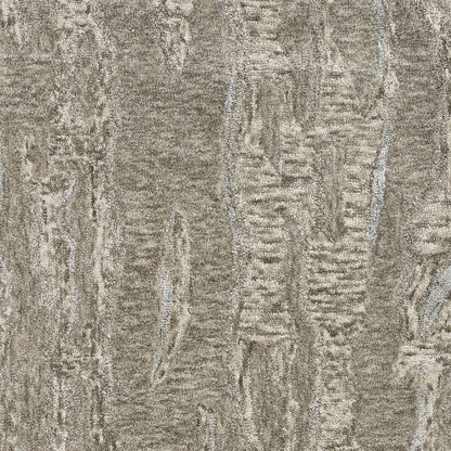 5' X 7' Sand Plain Wool Indoor Area Rug With Viscose Highlights