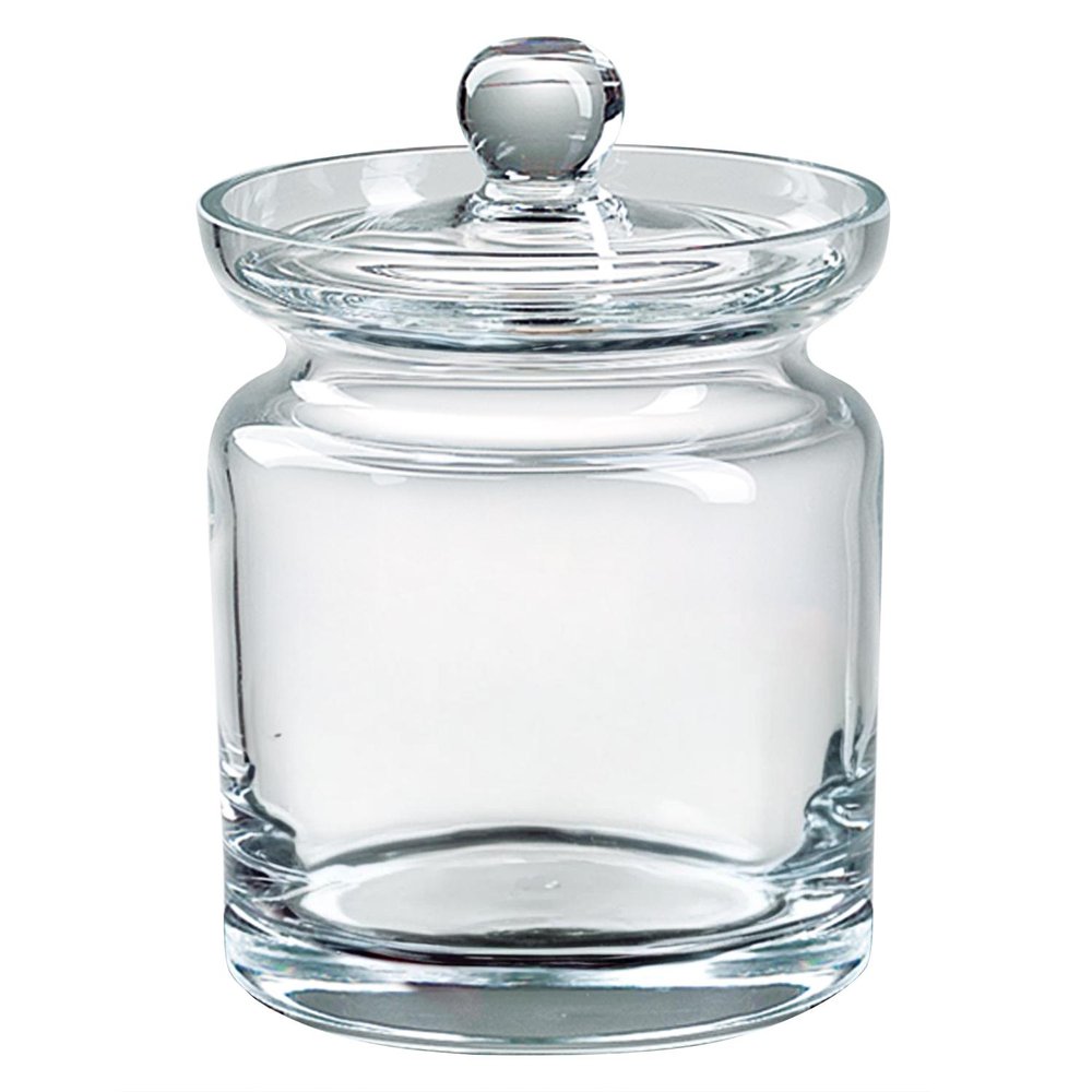 6" Clear Mouth Blown Crystal Biscuit Jar HomeRoots