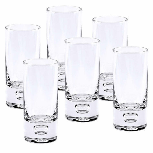 Mouth Blown Crystal 6 Pc Shot Or Vodka Glass Set 3 Oz - FurniFindUSA