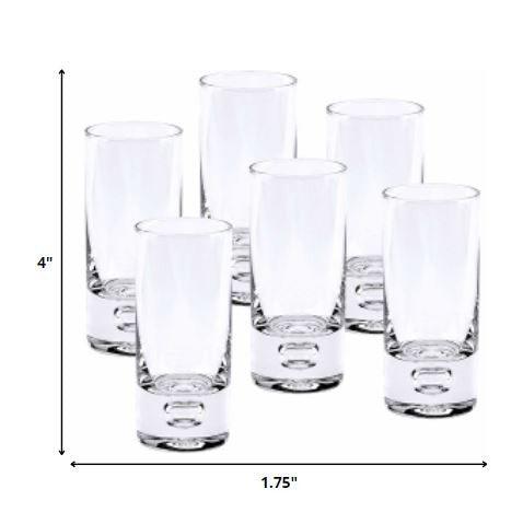 Mouth Blown Crystal 6 Pc Shot Or Vodka Glass Set 3 Oz - FurniFindUSA