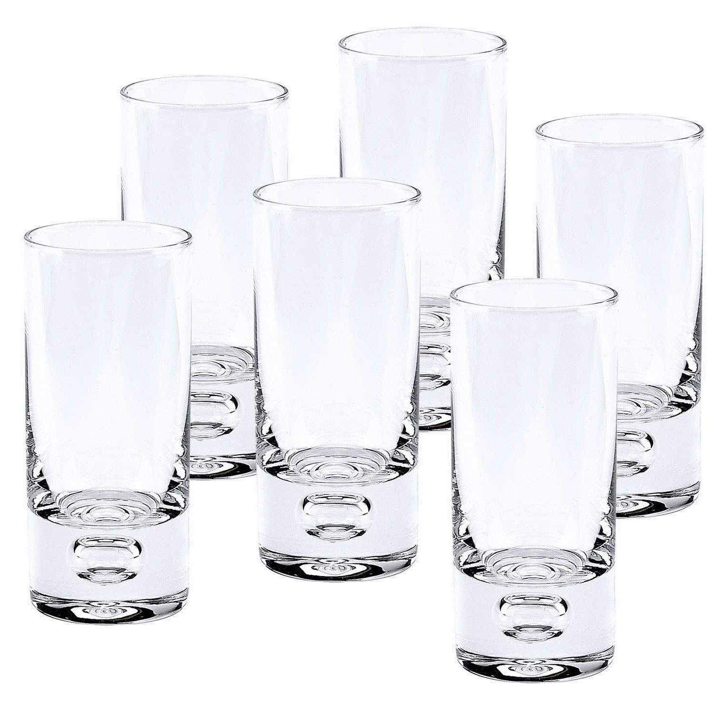 Mouth Blown Crystal 6 Pc Shot Or Vodka Glass Set 3 Oz - FurniFindUSA